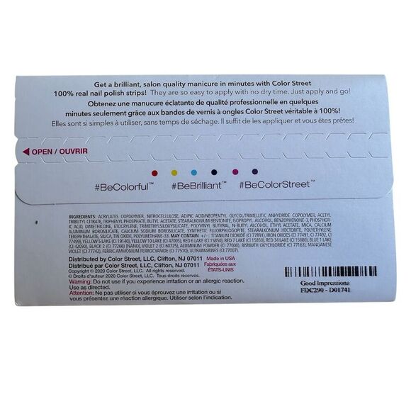 Color Street Nail Polish Strips Good Impressions Floral Design 16ct - Picture 3 of 3